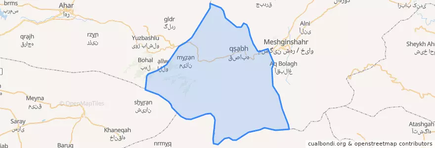 Mapa de ubicacion de بخش قصابه.