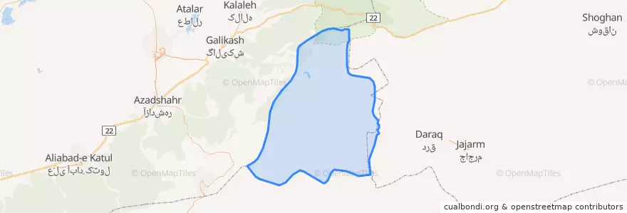 Mapa de ubicacion de بخش کالپوش.
