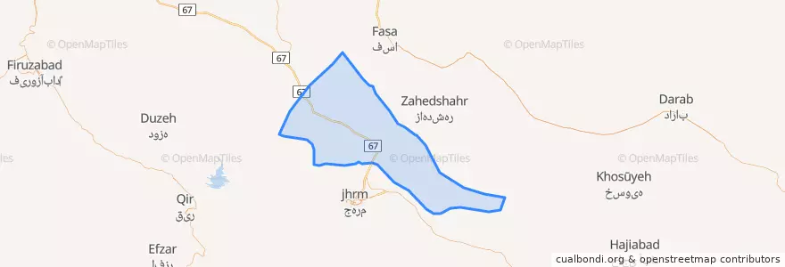 Mapa de ubicacion de بخش کردیان.