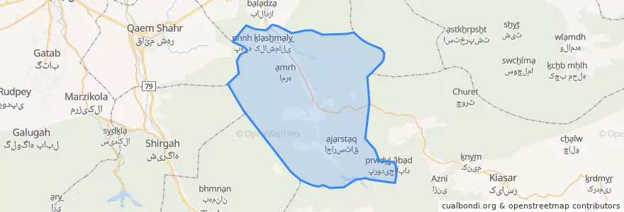 Mapa de ubicacion de بخش کلیجان رستاق.