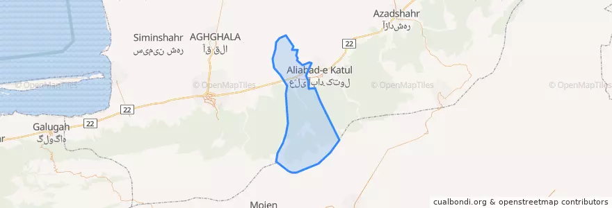 Mapa de ubicacion de بخش کمالان.