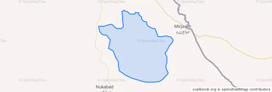 Mapa de ubicacion de بخش لادیز.