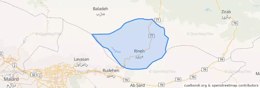 Mapa de ubicacion de بخش لاریجان.