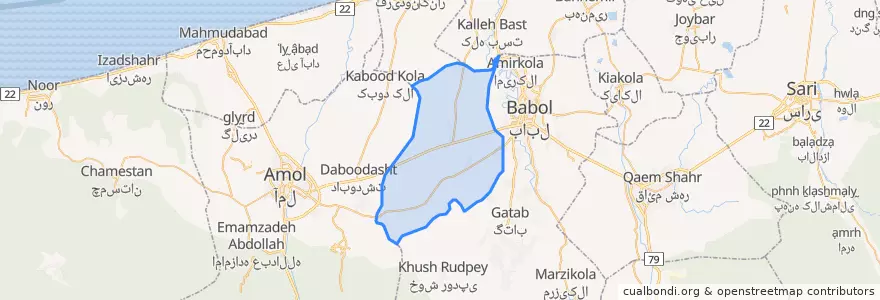 Mapa de ubicacion de بخش لاله آباد.