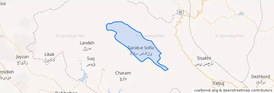 Mapa de ubicacion de بخش لوداب.