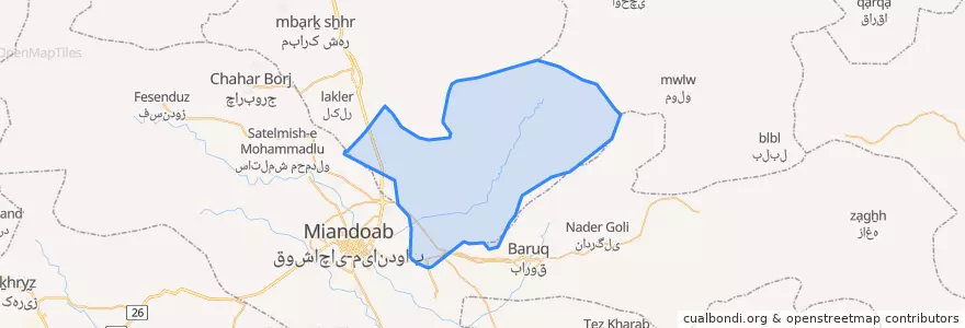 Mapa de ubicacion de بخش لیلان.