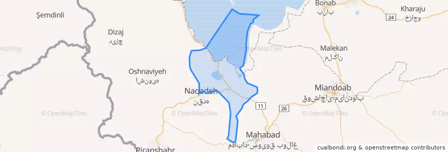 Mapa de ubicacion de بخش محمدیار.