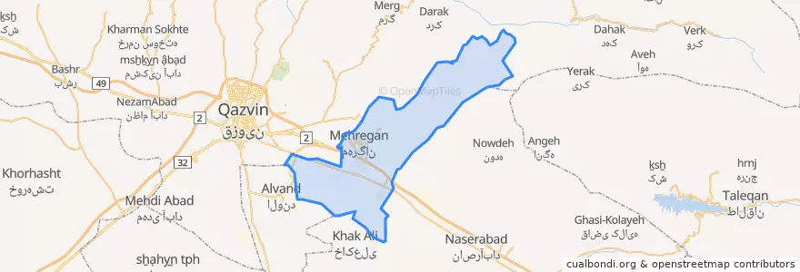 Mapa de ubicacion de بخش محمدیه.