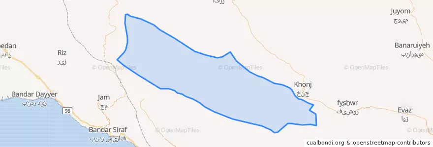 Mapa de ubicacion de بخش محمله.