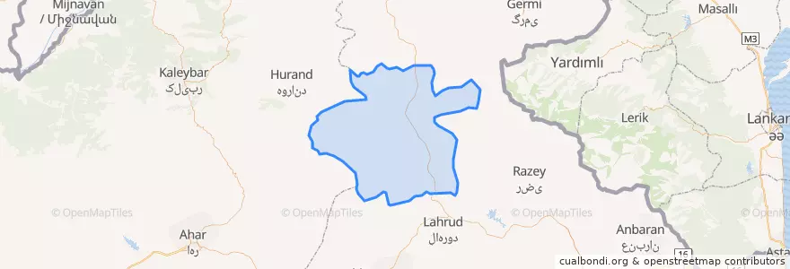 Mapa de ubicacion de بخش مرادلو.
