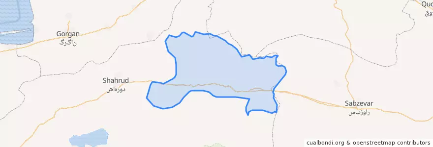 Mapa de ubicacion de بخش مرکزی شهرستان میامی.