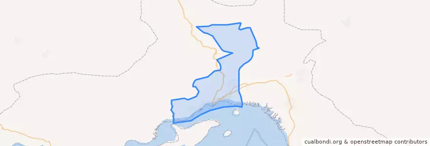 Mapa de ubicacion de بخش مرکزی شهرستان بندرعباس.