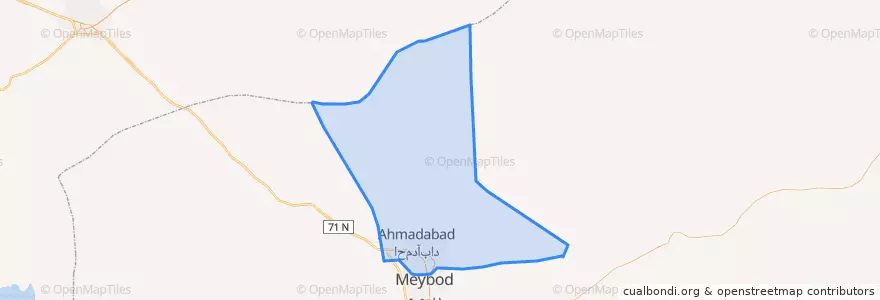 Mapa de ubicacion de بخش مرکزی شهرستان اردکان.