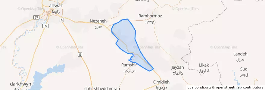 Mapa de ubicacion de بخش مشراگه.