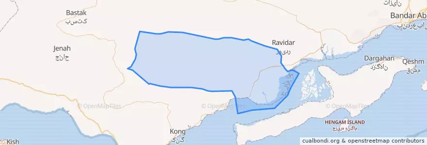 Mapa de ubicacion de بخش مهران.