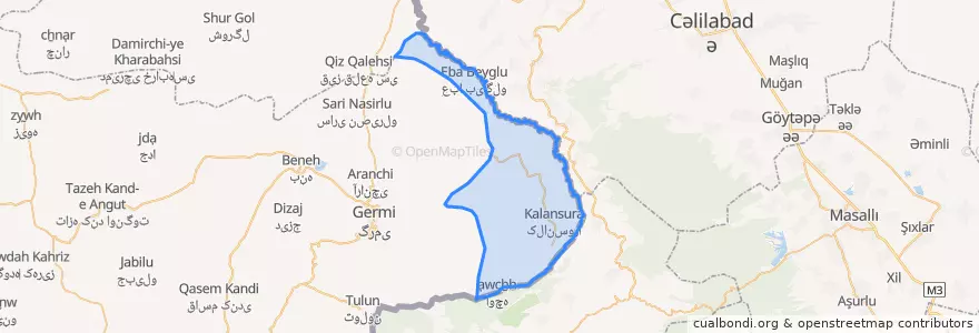 Mapa de ubicacion de بخش موران.