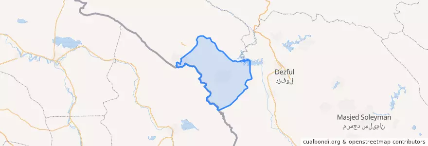 Mapa de ubicacion de بخش موسیان.