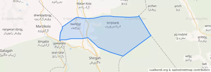 Mapa de ubicacion de بخش نارنجستان.