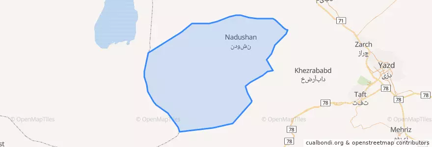 Mapa de ubicacion de بخش ندوشن.