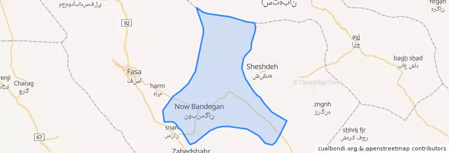 Mapa de ubicacion de بخش نوبندگان.