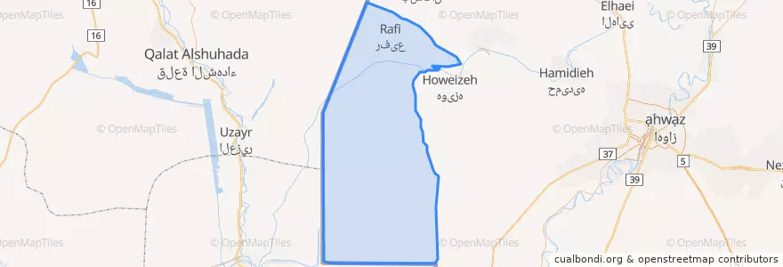 Mapa de ubicacion de بخش نیسان.