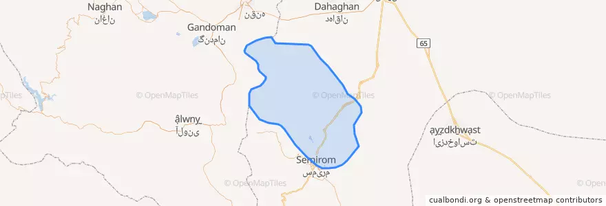 Mapa de ubicacion de بخش وردشت.
