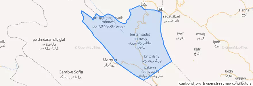 Mapa de ubicacion de بخش پاتاوه.