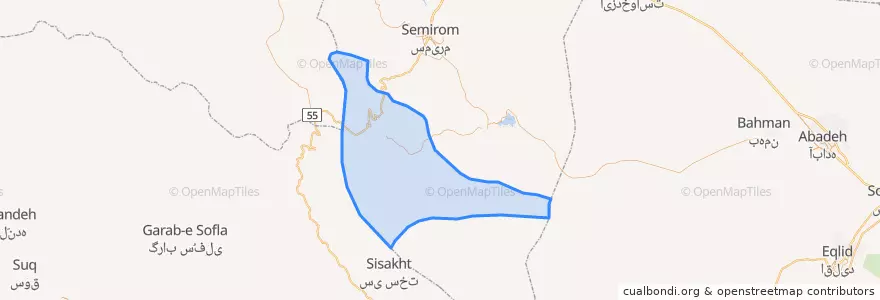 Mapa de ubicacion de بخش پادنا.