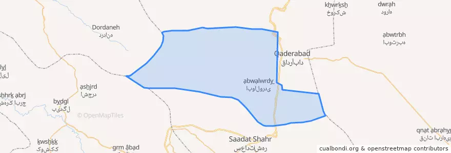 Mapa de ubicacion de بخش پاسارگاد.