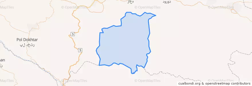 Mapa de ubicacion de بخش پاپی.