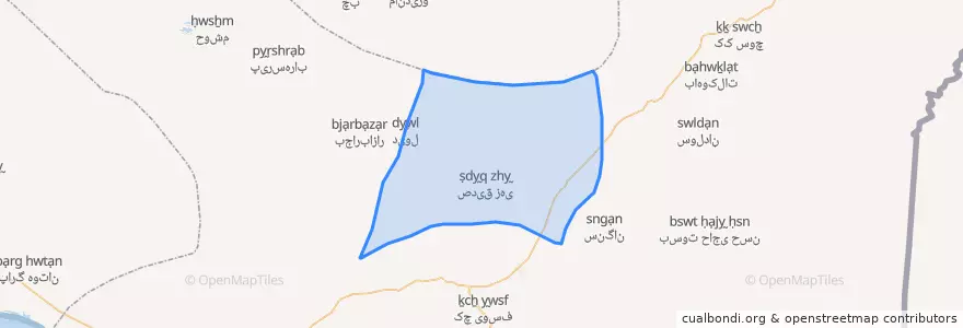 Mapa de ubicacion de بخش پلان.