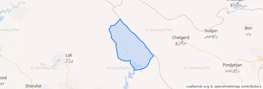 Mapa de ubicacion de بخش چلو.