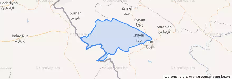 Mapa de ubicacion de بخش چوار.