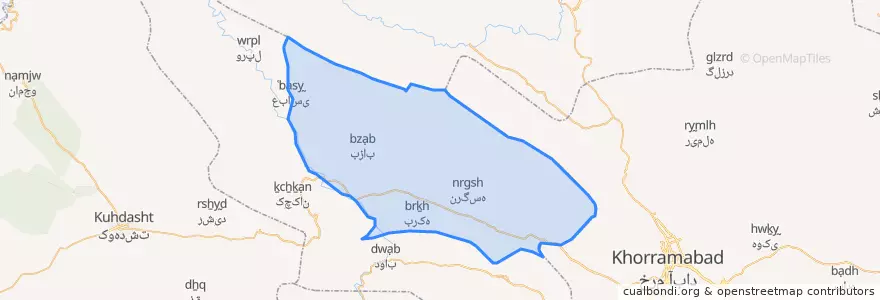 Mapa de ubicacion de بخش چگنی.