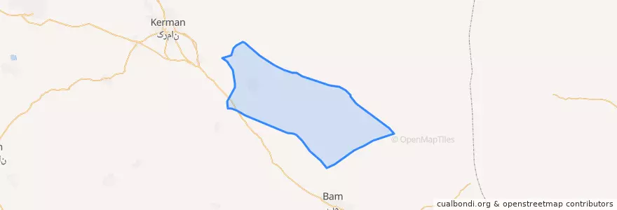 Mapa de ubicacion de Bakhsh-e Golbaf.