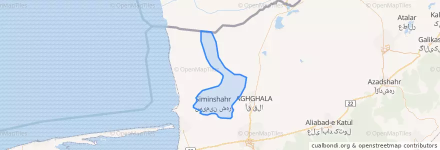 Mapa de ubicacion de بخش گلدشت.