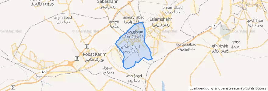 Mapa de ubicacion de بخش گلستان.