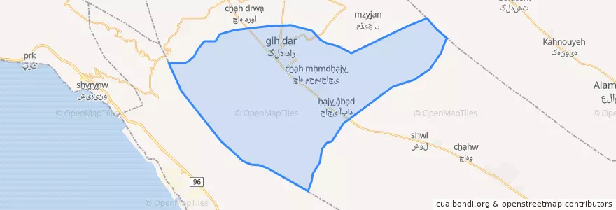 Mapa de ubicacion de بخش گله دار.