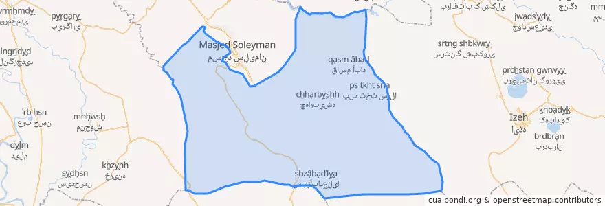 Mapa de ubicacion de بخش گلگیر.