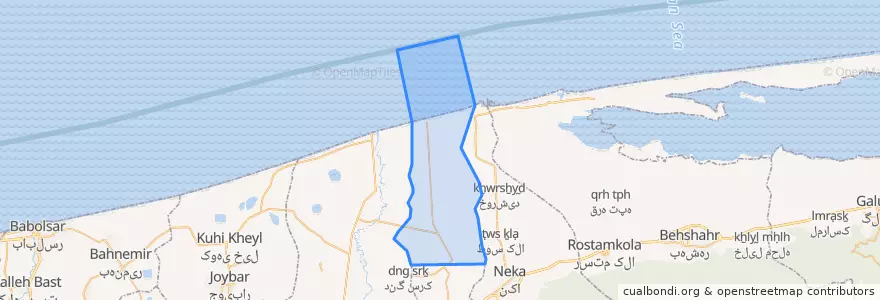 Mapa de ubicacion de بخش گهرباران.