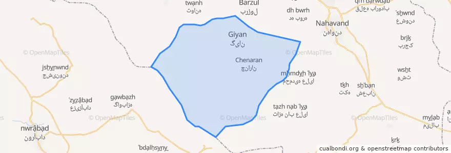 Mapa de ubicacion de Giyan District.