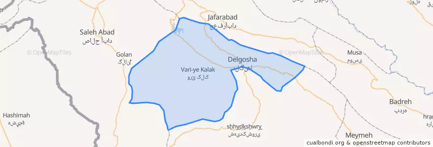 Mapa de ubicacion de بخش گچی.