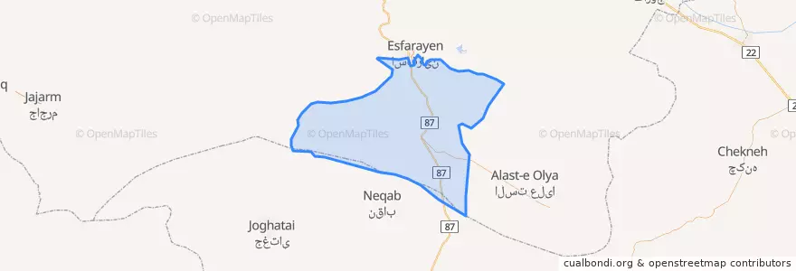 Mapa de ubicacion de آذری.