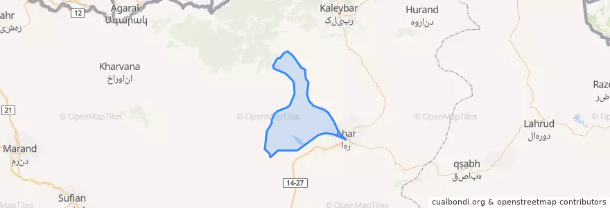 Mapa de ubicacion de آذغان.