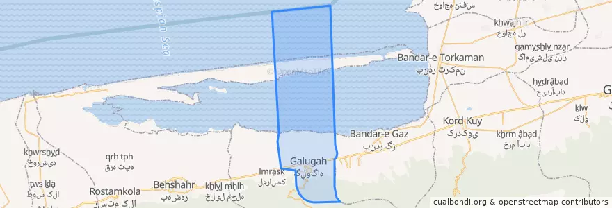 Mapa de ubicacion de آزادگان.