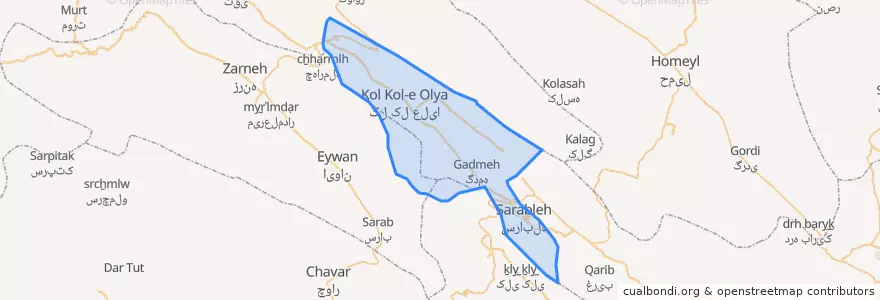Mapa de ubicacion de آسمان آباد.