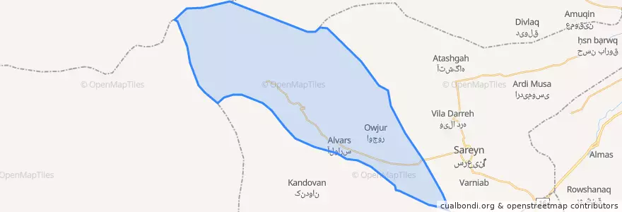 Mapa de ubicacion de آلوارس.