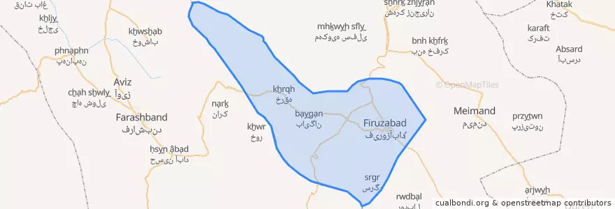 Mapa de ubicacion de دهستان احمدآباد.