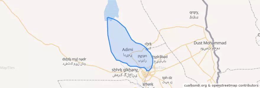 Mapa de ubicacion de ادیمی.