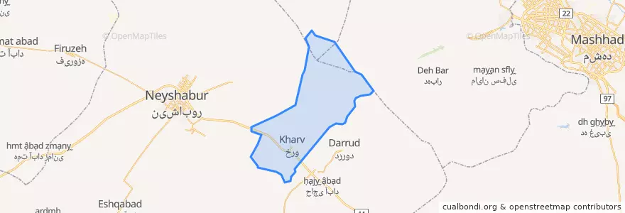 Mapa de ubicacion de Ordughesh Rural District.